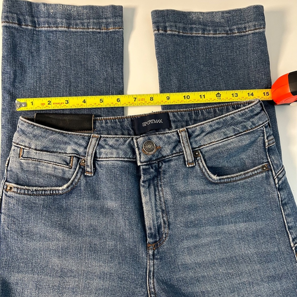 sportmax perfect fit mini flare‎ women's denim jeans size 27 medium wash - Picture 4 of 10
